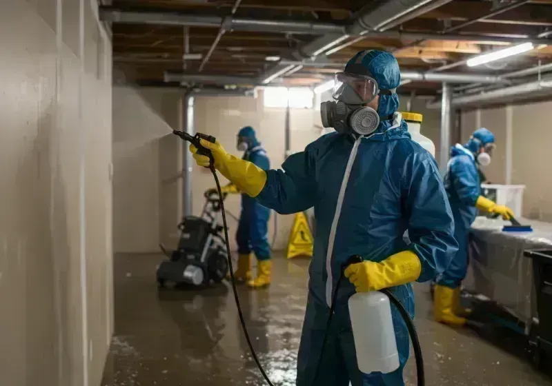 Basement Sanitization and Antimicrobial Treatment process in Mason City, IL